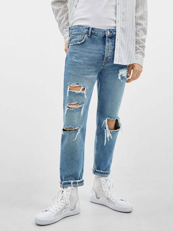 Cropped slim fit jeans